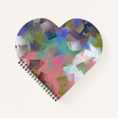 Abstrakte Farbkuben Notizblock (Vorderseite)