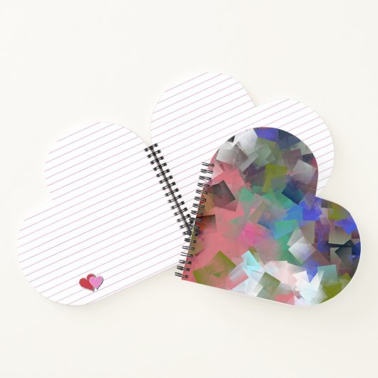 Abstrakte Farbkuben Notizblock (Innenseite)