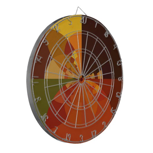 Abstrakte Farbkunst - Design Dartscheibe (Vorderseite Links)
