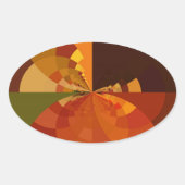 Abstrakte Farbkunst - Design Ovaler Aufkleber (Vorderseite)