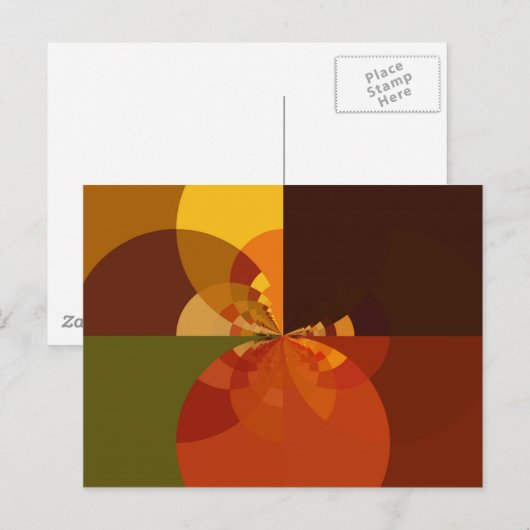 Abstrakte Farbkunst - Design Postkarte (Vorne/Hinten)