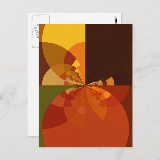 Abstrakte Farbkunst - Design Postkarte (Vorne/Hinten)