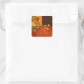 Abstrakte Farbkunst - Design Quadratischer Aufkleber (Tasche)