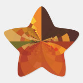 Abstrakte Farbkunst - Design Stern-Aufkleber (Vorderseite)