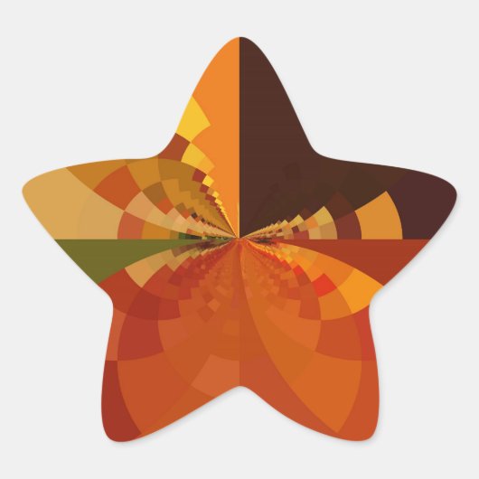 Abstrakte Farbkunst - Design Stern-Aufkleber (Vorderseite)