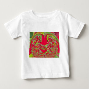 Abstrakte Farbkunst in Rot und Grün Baby T-shirt