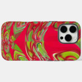 Abstrakte Farbkunst in Rot und Grün Case-Mate iPhone Hülle (Rückseite (Horizontal))
