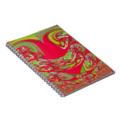 Abstrakte Farbkunst in Rot und Grün Notizblock (Rechte Seite)