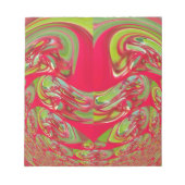 Abstrakte Farbkunst in Rot und Grün Notizblock (Vorderseite)