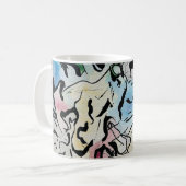 Abstrakte Farbkunst Kaffeetasse (Vorderseite Links)