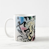 Abstrakte Farbkunst Kaffeetasse (Links)