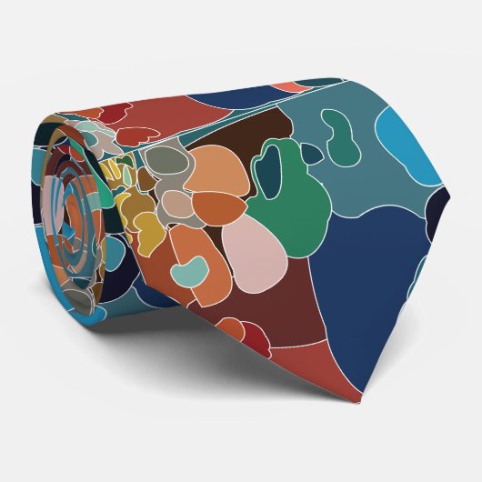Abstrakte Farbkunst Künstlerisch Krawatte (Gerollt)