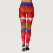 Abstrakte Farbkunst Leggings (Rückseite)
