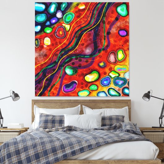 Abstrakte Farbkunst Leinwanddruck (Insitu (Schlafzimmer))