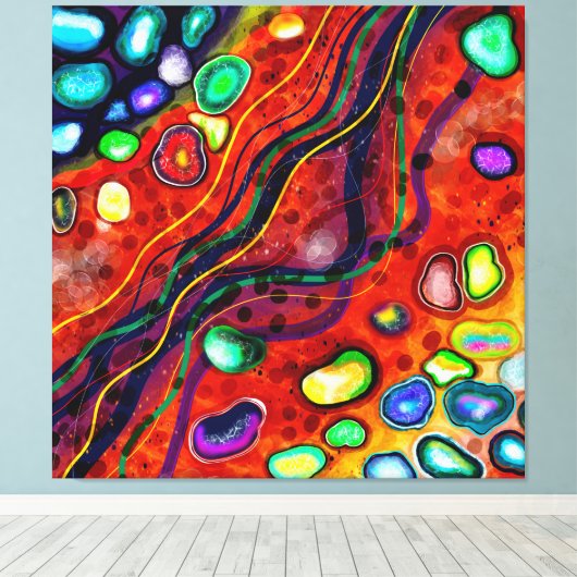 Abstrakte Farbkunst Leinwanddruck (Insitu (Holzboden))