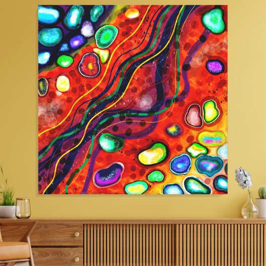 Abstrakte Farbkunst Leinwanddruck (Insitu (Wohnzimmer))