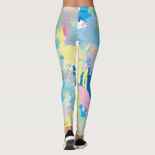 Abstrakte Farbkunst Moderne, komfortable Leggings (Rückseite)