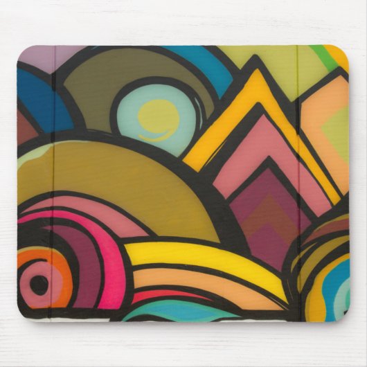 Abstrakte Farbkunst Mousepad (Vorne)
