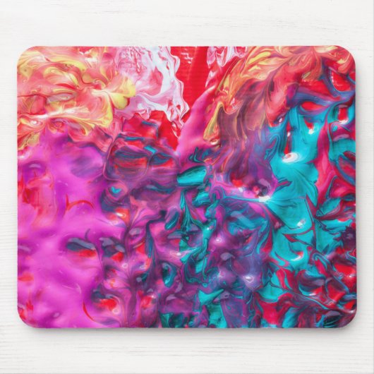 abstrakte Farbkunst Mousepad (Vorne)