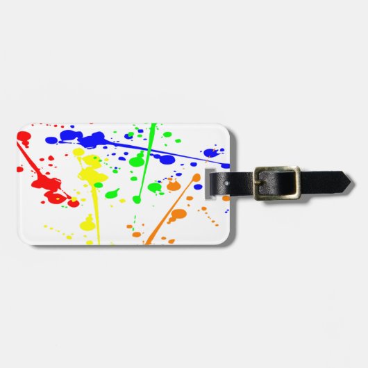 Abstrakte Farbkunst Paint splash Gepäckanhänger (Vorderseite horizontal)