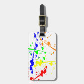 Abstrakte Farbkunst Paint splash Gepäckanhänger (Vorderseite vertikal)