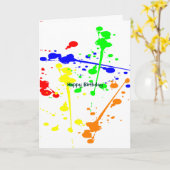 Abstrakte Farbkunst Paint splash Karte (Gelbe Blume)