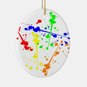 Abstrakte Farbkunst Paint splash Keramik Ornament (Rechts)