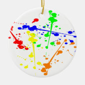 Abstrakte Farbkunst Paint splash Keramik Ornament (Vorne)