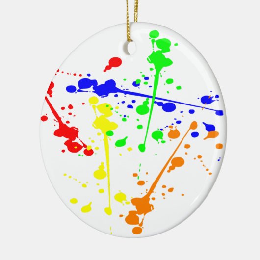 Abstrakte Farbkunst Paint splash Keramik Ornament (Links)