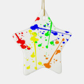 Abstrakte Farbkunst Paint splash Keramikornament (Rechts)