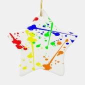 Abstrakte Farbkunst Paint splash Keramikornament (Vorne)