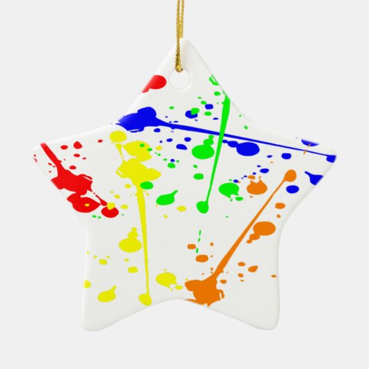 Abstrakte Farbkunst Paint splash Keramikornament (Vorne)
