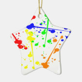 Abstrakte Farbkunst Paint splash Keramikornament (Links)