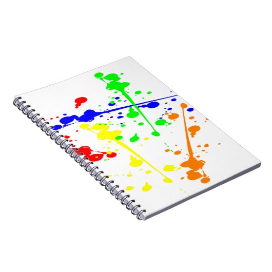 Abstrakte Farbkunst Paint splash Notizblock (Rechte Seite)