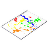 Abstrakte Farbkunst Paint splash Notizblock (Linke Seite)