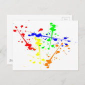 Abstrakte Farbkunst Paint splash Postkarte (Vorne/Hinten)