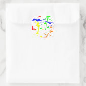 Abstrakte Farbkunst Paint splash Quadratischer Aufkleber (Tasche)