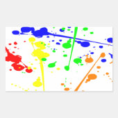 Abstrakte Farbkunst Paint splash Rechteckiger Aufkleber (Vorderseite)