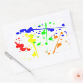 Abstrakte Farbkunst Paint splash Rechteckiger Aufkleber (Umschlag)