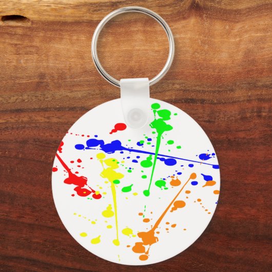 Abstrakte Farbkunst Paint splash Schlüsselanhänger (Vorderseite)
