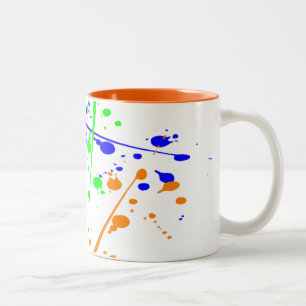 Abstrakte Farbkunst Paint splash Zweifarbige Tasse