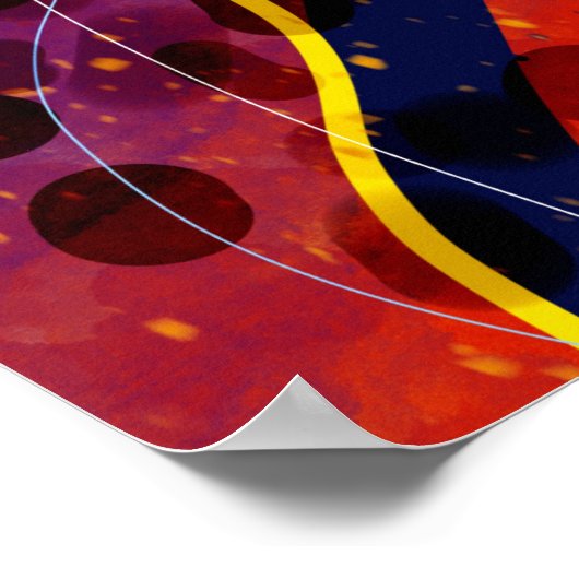 Abstrakte Farbkunst Poster (Ecke)