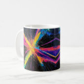 Abstrakte Farbkunst Tasse, Spritzer Malerei Design Kaffeetasse (Vorderseite Links)