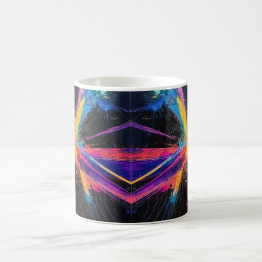 Abstrakte Farbkunst Tasse, Spritzer Malerei Design Kaffeetasse (Mittel)