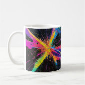 Abstrakte Farbkunst Tasse, Spritzer Malerei Design Kaffeetasse (Links)