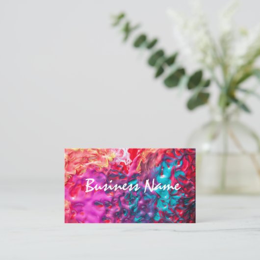 abstrakte Farbkunst Visitenkarte (Stehend Vorderseite)