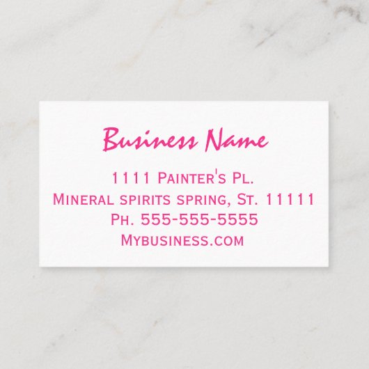 abstrakte Farbkunst Visitenkarte (Rückseite)