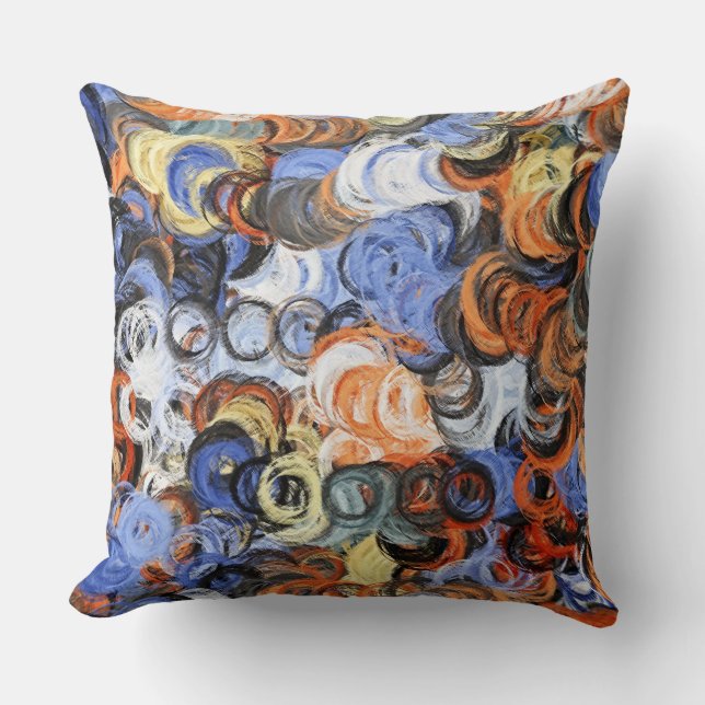 Abstrakte Farblackierung #5 Kissen (Vorderseite)