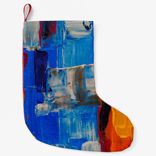 Abstrakte Farblackierung Kleiner Weihnachtsstrumpf (Vorderseite)