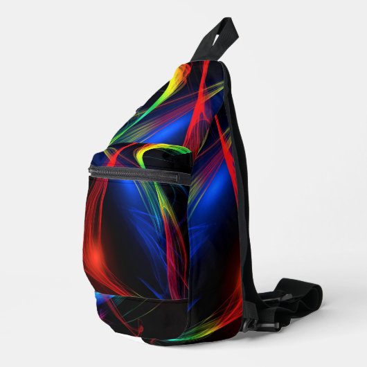 Abstrakte Farblichter Crossbody Bag (Rechte Ecke)